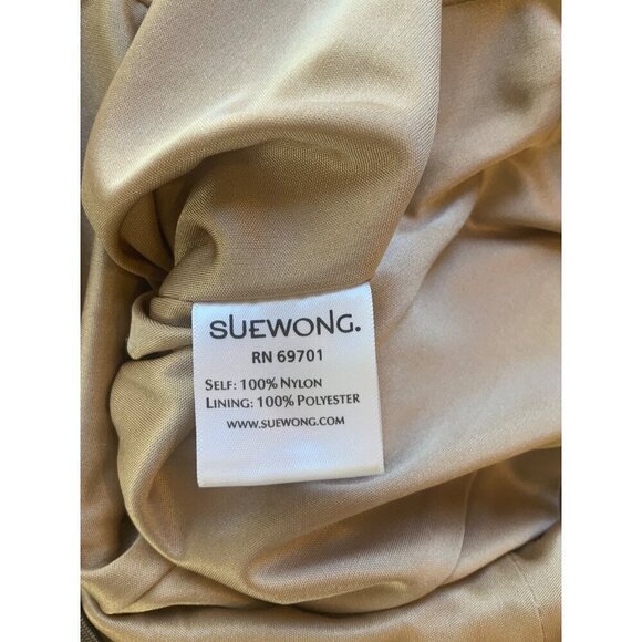 SUE WONG womens fitted sequined dress 34ch 26w 34h 37 long size 4 - Picture 7 of 8
